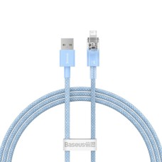Кабель Baseus Explorer Series Fast Charging Cable with Smart Temperature Control USB to iP 2.4A 1m Blue (CATS010003)