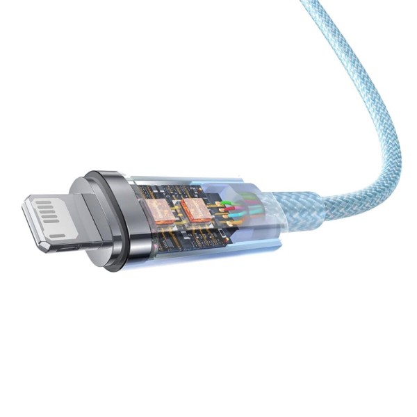 Кабель Baseus Explorer Series Fast Charging Cable with Smart Temperature Control USB to iP 2.4A 1m Blue (CATS010003)