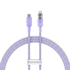 Кабель Baseus Explorer Series Fast Charging Cable with Smart Temperature Control Type-C to iP 20W 1m Purple (CATS010205)