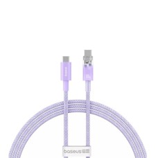 Кабель Baseus Explorer Series Fast Charging Cable with Smart Temperature Control USB-C to USB-C 100W 1m Nebula Purple (P10319703511-00)