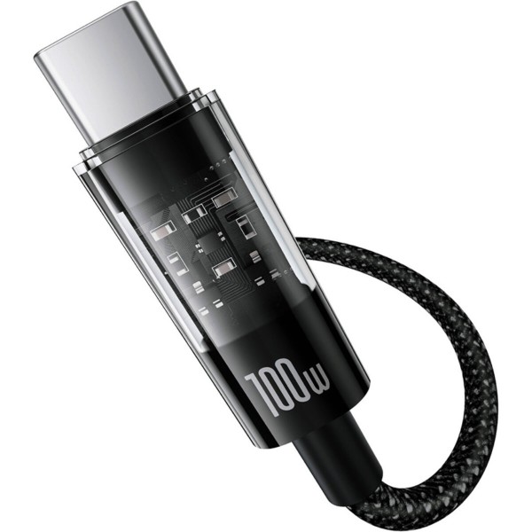 Кабель Baseus Gem Fast-Charging Data Cable USB to USB-C 100W 1m Cluster Black (P10373002111-00)