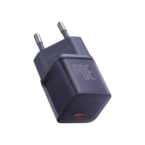 Мережевий зарядний пристрій Baseus  GaN5S Fast Charger 1C 30W EU Midnight Purple (P10162504523-00)