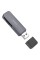 Кардрідер HOCO HB45 Spirit 2-in-1 USB 2.0 card reader Metal Gray (6942007620499)