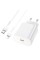 Мережевий зарядний пристрій HOCO N22 Jetta PD25W charger set (Type-C to iP)(EU) White (6931474760074)