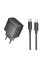 Мережевий зарядний пристрій HOCO CS61A Bright PD30W+QC3.0 charger set (C to iP)(EU) Black (6942007638432)
