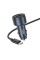 Автомобільний зарядний пристрій HOCO Z57B Glorious 63W dual-port digital display PD45W+QC3.0 car charger set (C to C) Metal Gray (6942007633185)