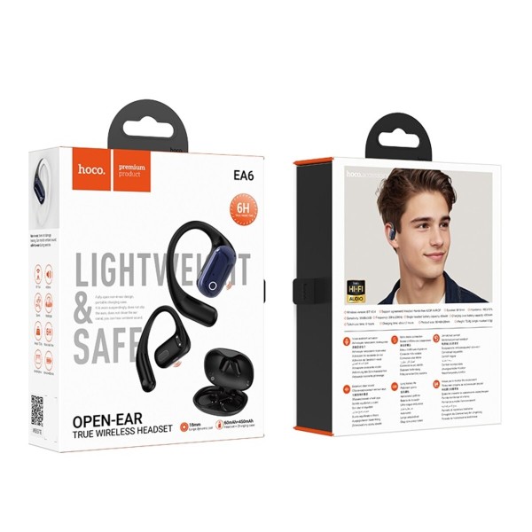 Бездротові навушники HOCO EA6 Melody open true wireless BT headset Black (6942007634151)