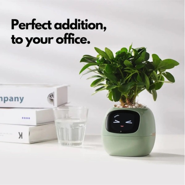 Інтерактивний розумний горщик для рослин Ivy Smart Planter Tuya AI, Pink (ISPTAP)