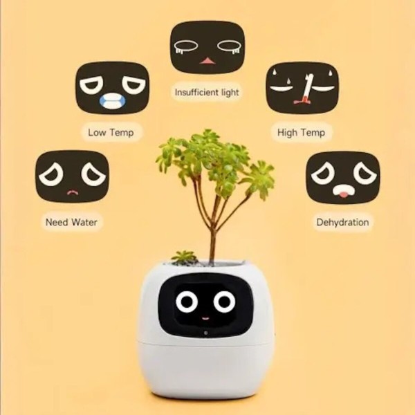 Інтерактивний розумний горщик для рослин Ivy Smart Planter Tuya AI, Pink (ISPTAP)