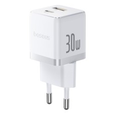 Мережевий зарядний пристрій Baseus Palm Fast Charger C+U 30W EU Moon White (P1011160A213-00)