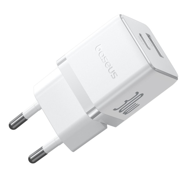 Мережевий зарядний пристрій Baseus Palm Fast Charger C+U 30W EU Moon White (P1011160A213-00)