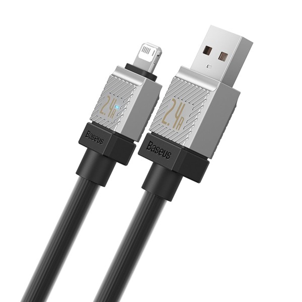 Кабель Baseus CoolPlay Series Fast Charging Cable USB to iP 2.4A 1m Black (CAKW000401)