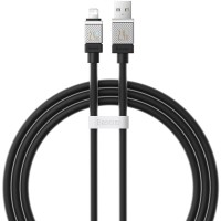 Кабель Baseus CoolPlay Series Fast Charging Cable USB to iP 2.4A 1m Black (CAKW000401)