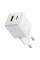 Мережевий зарядник пристрій Baseus Palm Fast Charger C+U 30W EU Moon White (with Baseus Mini White Cable USB-C to USB-C 60W (20V/3A) 1m Moon White) (P1011160A213-01)