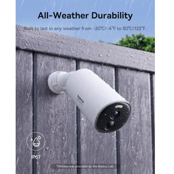 IP-камера відеоспостереження Baseus Security B1 Outdoor Camera 2K White (S0SV002130)