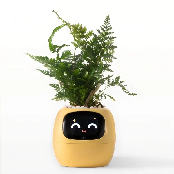 Інтерактивний розумний горщик для рослин Ivy Smart Planter Tuya AI, Yellow (ISPTAY)