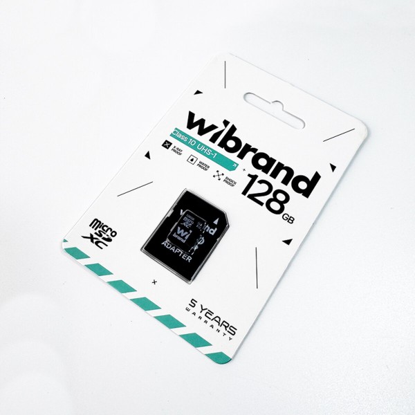 Карта пам'яті microSDXC (UHS-1) Wibrand 128Gb class 10 (adapter SD) (WICDHU1/128GB-A)