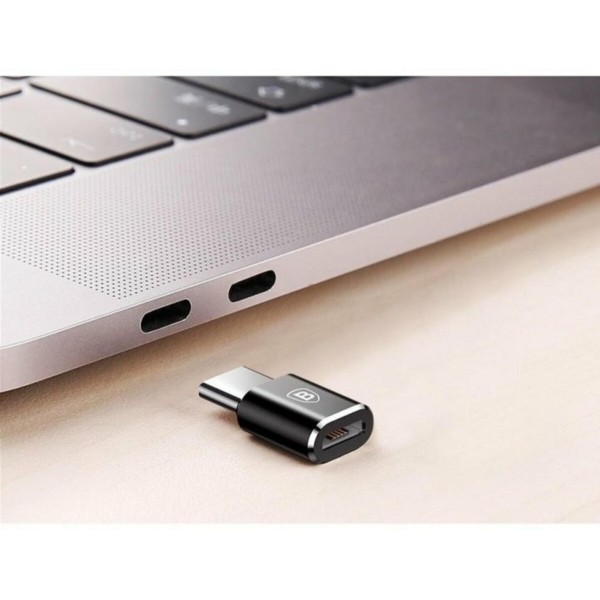Адаптер Baseus Micro Female To Type-C Male Adapter Converter Black (CAMOTG-01)