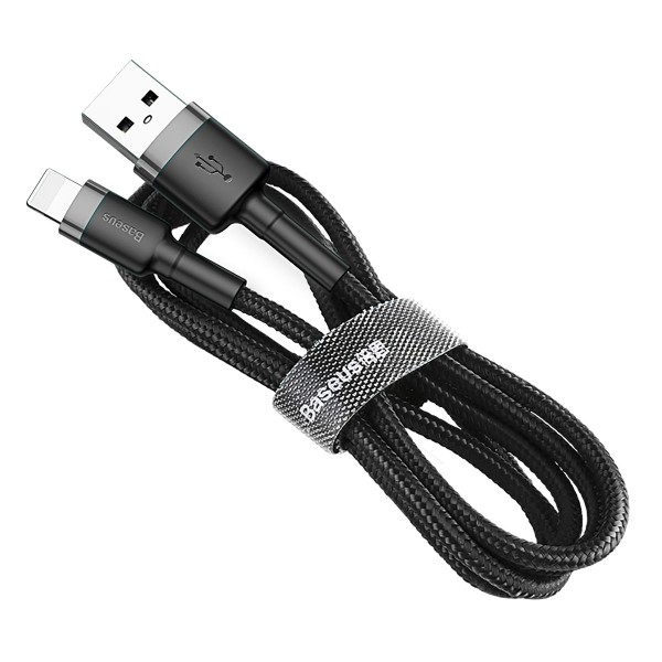 Кабель Baseus Cafule Cable USB For Lightning 2.4A 1m Gray+Black (CALKLF-BG1)