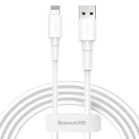 Кабель Baseus Mini White Cable USB For iP 2.4A 1m White (CALSW-02)