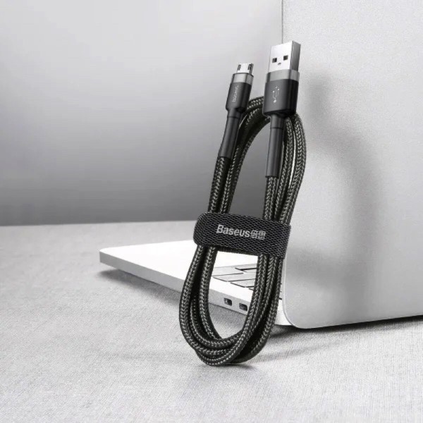 Кабель Baseus Cafule Cable USB For Micro 2.4A 1m Gray+Black (CAMKLF-BG1)