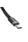 Кабель Baseus Cafule PD2.0 60W flash charging USB Type-C-Type-C (20V 3A)1M Grey+Black (CATKLF-GG1)