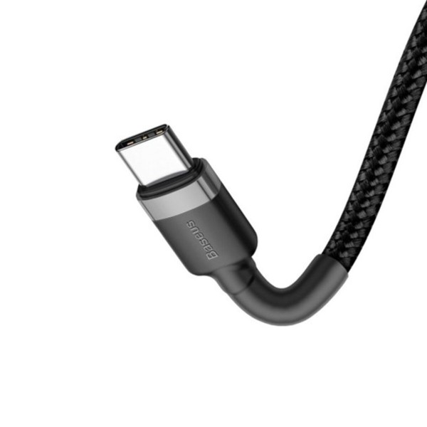 Кабель Baseus Cafule PD2.0 60W flash charging USB Type-C-Type-C (20V 3A)1M Grey+Black (CATKLF-GG1)