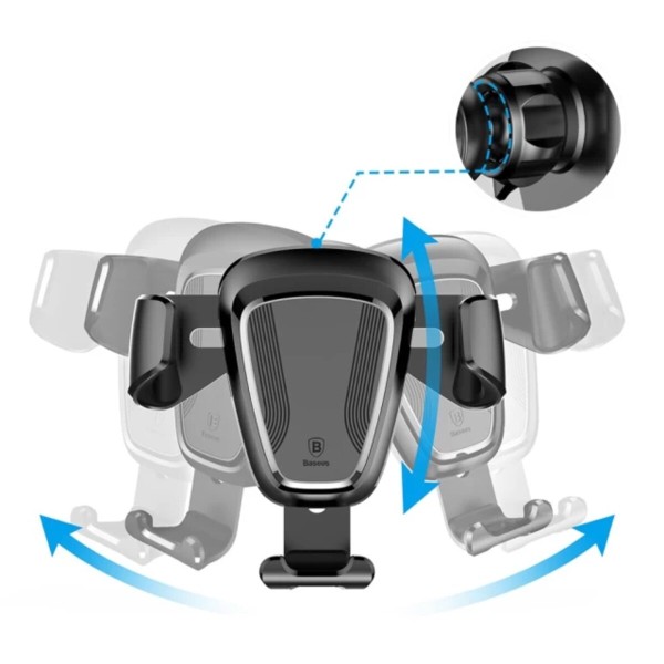 Автотримач для телефона Baseus Gravity Car Mount Black (SUYL-01)