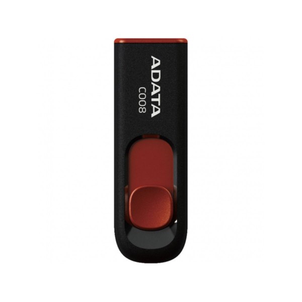 Флеш-накопичувач A-DATA USB 2.0 C008 64Gb Black/Red (AC008-64G-RKD)