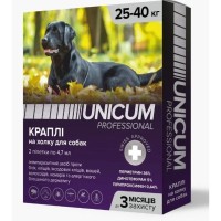 Unicum PRO краплі від бліх, вошей, власоїдів, комарів, москітів, іксодових кліщів для собак 25-40 кг.