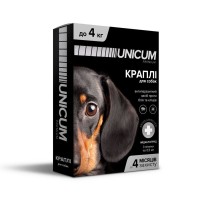 Unicum PREMIUM краплі від бліх та кліщів для собак 0-4 кг. Unicum PREMIUM краплі від бліх та кліщів для собак 0-4 кг.