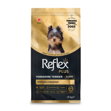 Reflex Plus повноцінний та збалансований сухий корм для цуценят породи йоркширський тер’єр 1,5 кг