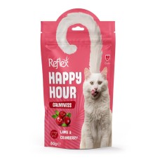 Reflex Happy Hour (Рефлекс Щаслива година) ласощі для котів ягня та журавлина, заспокійливі 60г
