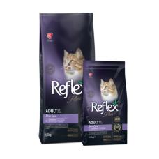 Reflex Plus (Рефлекс Плюс) Повноцінний та збалансований сухий корм для догляду за шкірою котів з лососем 15кг.