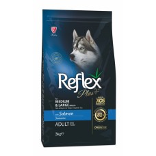 Reflex Plus (Рефлекс Плюс) Повноцінний та збалансований сухий корм для собак середніх та великих порід з лососем 50г.