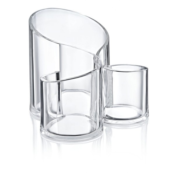 FT-008 Трьохсекційний органайзер 14,5*14,5*12 см, прозорий, пластик