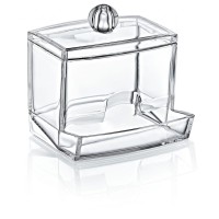 FT-004 Контейнер під ватні палички 8,8*10,5*6 см, прозорий, пластик