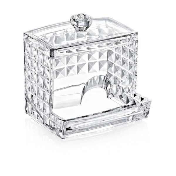 FT-025 Контейнер під ватні палички Diamond 8,8*10,5*6 см, прозорий, пластик