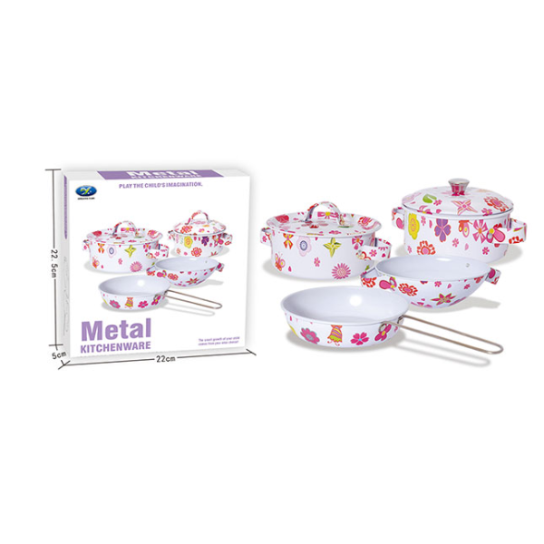 Дитячий набір посуду "Kitchenware" 620-B5(White) каструля, пательня