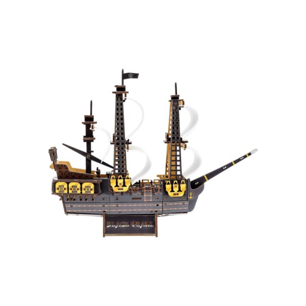 Деревянный 3D конструктор "Пиратский корабль" Puz-00928, 196 деталей