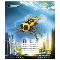 Тетрадь ученическая "Techno city" 012-2495L-2 в линию, 12 листов