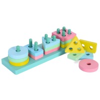 Деревянная игрушка Геометрика MD 2909 Бирюзовый
