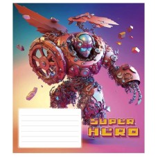 Тетрадь ученическая "Super hero" 012-3298K-1 в клетку, 12 листов