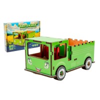 Детский деревянный 3D конструктор "Грузовик" Puz-00929, 37 деталей