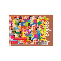 Альбом для рисования "The People" АП-П-120-40-4, 40 листов, пружина сбоку