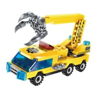 Детский Конструктор Qman 1408-1-8 транспорт, 76 дет Wheeled Excavator