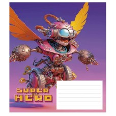 Тетрадь ученическая "Super hero" 012-3298K-3 в клетку, 12 листов