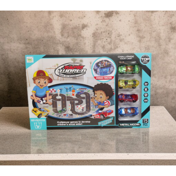 Игрушечный набор "Rapid World" 6688-153A, машинки, собирается в мешок