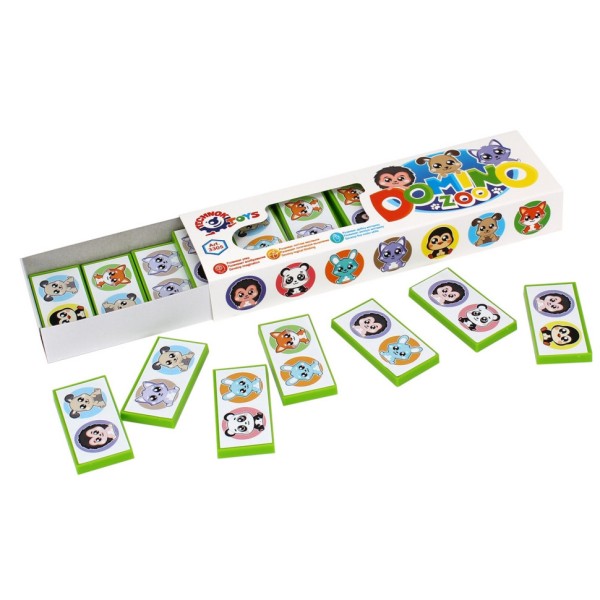 Настольная игра Домино детская "Зоопарк" ТехноК 3305TXK