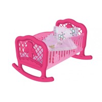 Игрушечная кроватка-колыбель для кукол 4524TXK с постельным бельем Розовая Игрушечная кроватка-колыбель для кукол 4524TXK с постельным бельем Розовая